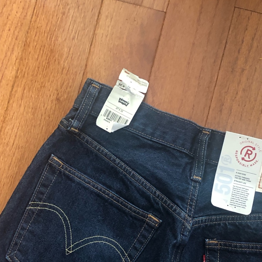 NWT Levi's 501 Original High Rise Button Up Women's Straight Leg Jeans - Picture 6 of 12